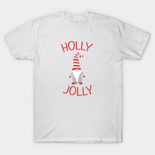 Cute gnome and Holly Jolly. T-Shirt